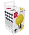 E27 1W LED kronepære - Gul, matteret