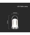 1W genopladelig LED bordlampe, 3-i-1 CCT - Touch dæmpbar, USB-C, 6-8 timers batteri, antik finish