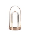 1W genopladelig LED bordlampe, antik bronze - 3-i-1 CCT, dæmpbar, 5V, 1800mAh batteri, højde 19cm
