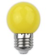 E27 1W LED kronepære - Gul, matteret