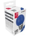 E27 1W LED kronepære - Blå, matteret