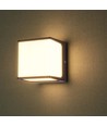 8W LED væglampe - IP65, brun krop, 4000K, 800lm, 120x120x92mm
