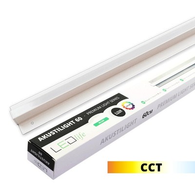 LED Troldtekt Skinne 60 cm CCT – 19W Akustilight Planforsænket 24V