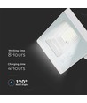 20W solcellepanel - LED projektør, 6400K, hvidt hus