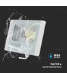 20W solcellepanel - LED projektør, 6400K, hvidt hus