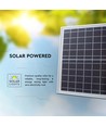 20W solcellepanel - LED projektør, 6400K, hvidt hus