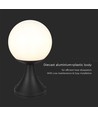 E27 udendørs standerlampe - IP44, mat sort, opal glas, højde 100cm, uden lyskilde