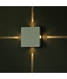 4W Væglampe - LED, 3000K, IP65, Hvid, Kvadratisk