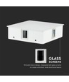 4W kvadratisk LED væglampe - IP65, hvid, 4000K, 428lm