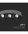 6W Væglampe - LED, 4000K, Sandblækket