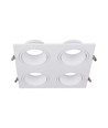 GU10 loftspot med 4 hoveder - 175 x 175 mm, hvid, uden lyskilde