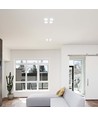 GU10 loftspot med 4 hoveder - 175 x 175 mm, hvid, uden lyskilde