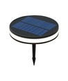2W Solcelle LED spot med spyd - IP54, 3000K, sort, 1.8W solpanel, inkl. batteri