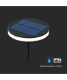 2W Solcelle LED spot med spyd - IP54, 3000K, sort, 1.8W solpanel, inkl. batteri