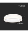 38W LED Designer Lys - 4000K, Hvid, Rund