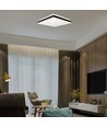 48W LED designer loftslampe, dæmpbar - 4000K, IP44, sort, firkantet