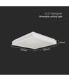 48W LED Designer Lys - Triac Dæmpbar, 4000K, Hvid, Kvadratisk