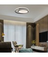 38W LED Designer Lys - 4000K, Sort, Dobbelt, Rund
