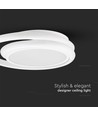 38W LED Lys - designer, 4000K, hvid, dobbelt, rund