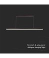 23W LED designer pendel / lysekrone - 2130lm, sort, rektangulær, 123x110cm, 4000K, IP20