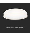 24W LED designer loftslampe - Ø40cm, 2500lm, 4000K, hvid, rund