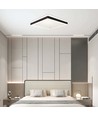 24W Firkantet LED designer loftslampe - 2450lm, 45x45cm, sort kant, 4000K, IP20