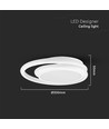 24W LED Dobbelt Rund - Designer Lys, 4000K, Hvid