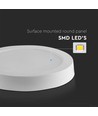 24W LED loftslampe - Ø28,9cm, Højde: 3,12cm, Hvid kant