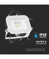 10W LED projektør, hvid - Samsung LED chip, IP65, ultra-tyndt design, 3000K, udendørs