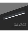 V-Tac 40W LED nedhængt loftarmatur - 120cm, 230V, inkl. lyskilde, 1-10V dæmpbar, UGR 19