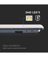 150cm 48W vandtæt komplet LED armatur - 120lm/W, IP65, 6500K