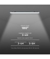 120cm 36W vandtæt komplet LED armatur med sensor - 120lm/W, IP65, 6500K, kold hvid