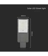 20W LED solcelle gadelampe - 2500lm, IP65, 6500K, inkl. solpanel og monteringsbeslag