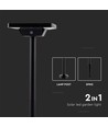 2W LED solcelle havespot med spyd - IP65, 3-i-1 CCT, sort, bevægelsessensor, aluminiumsfod