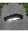 6W LED solcelle væglampe med sensor - 900lm, IP65, sort, 4000K, inkl. batteri