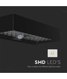 6W LED solcelle væglampe med sensor - 900lm, IP65, sort, 4000K, inkl. batteri