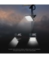 30W Solara LED projektør med solcelle - IP65, PIR sensor, 6400K, sort, LiFePO4 batteri