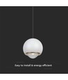 5W LED pendel, hvid - Klokkeformet, 500lm, 3000K, 60 grader, IP20