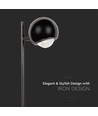 6W LED bordlampe i sort metal - 500lm, 3000K, IP20 indendørs, højde 44,5cm