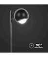 6W LED bordlampe i sort metal - 500lm, 3000K, IP20 indendørs, højde 44,5cm