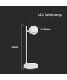 6W LED Bordlampe - Lys 3000K, Hvid, Hus