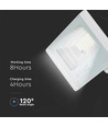 16W solarpanel med LED projektør - 6400K, hvid hus