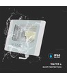40W LED solcelle projektør - IP65, 6400K, hvid krop, udendørs