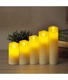 LED bordlampe med flammeeffekt, 5,3x17,5cm - 2700K, batteridrevet, bevægelig flamme, dekorationslys