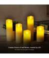 LED bordlampe med flammeeffekt, 5,3x17,5cm - 2700K, batteridrevet, bevægelig flamme, dekorationslys