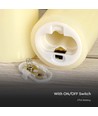 LED bordlampe med flammeeffekt, 5,3x17,5cm - 2700K, batteridrevet, bevægelig flamme, dekorationslys