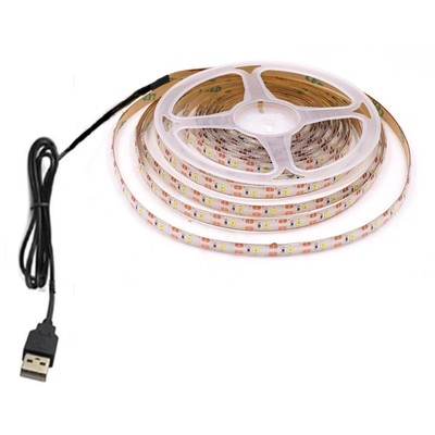 3 m. USB LED strip til TV og PC - 60 LED pr. meter - Kulør : Varm