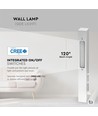 3W+6W LED natlampe - væglampe, 3000K, hvid