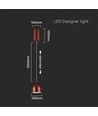 8,5W pendellampe, Ø10cm - Touch on/off, kobber, 3000K, 160cm wire, inkl. lyskilde