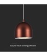 8,5W pendellampe, Ø10cm - Touch on/off, kobber, 3000K, 160cm wire, inkl. lyskilde